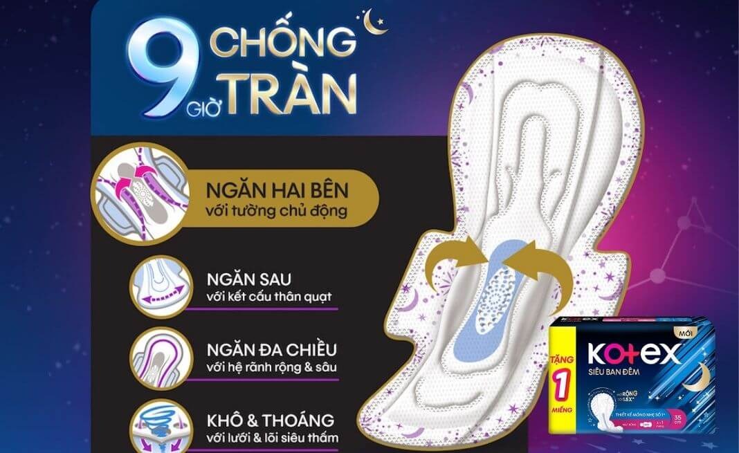 băng vệ sinh ban đêm dùng được bao lâu