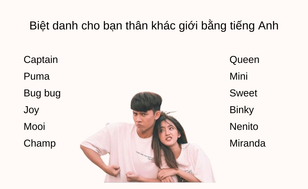 biệt danh cho bạn thân bằng tiếng anh