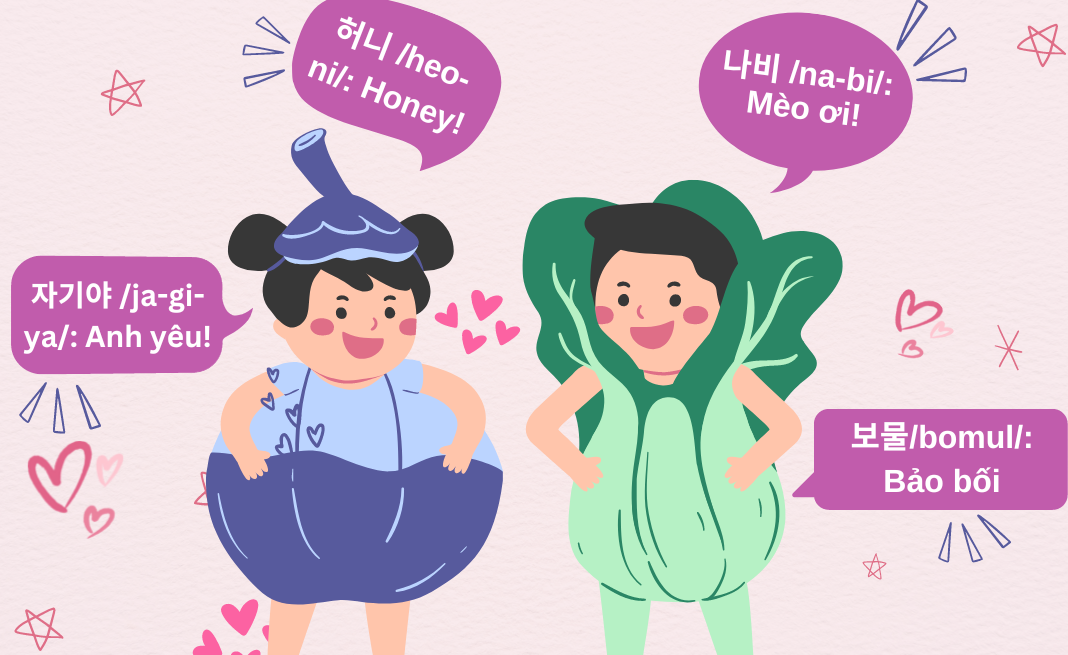 biệt danh cho người yêu bằng tiếng Hàn