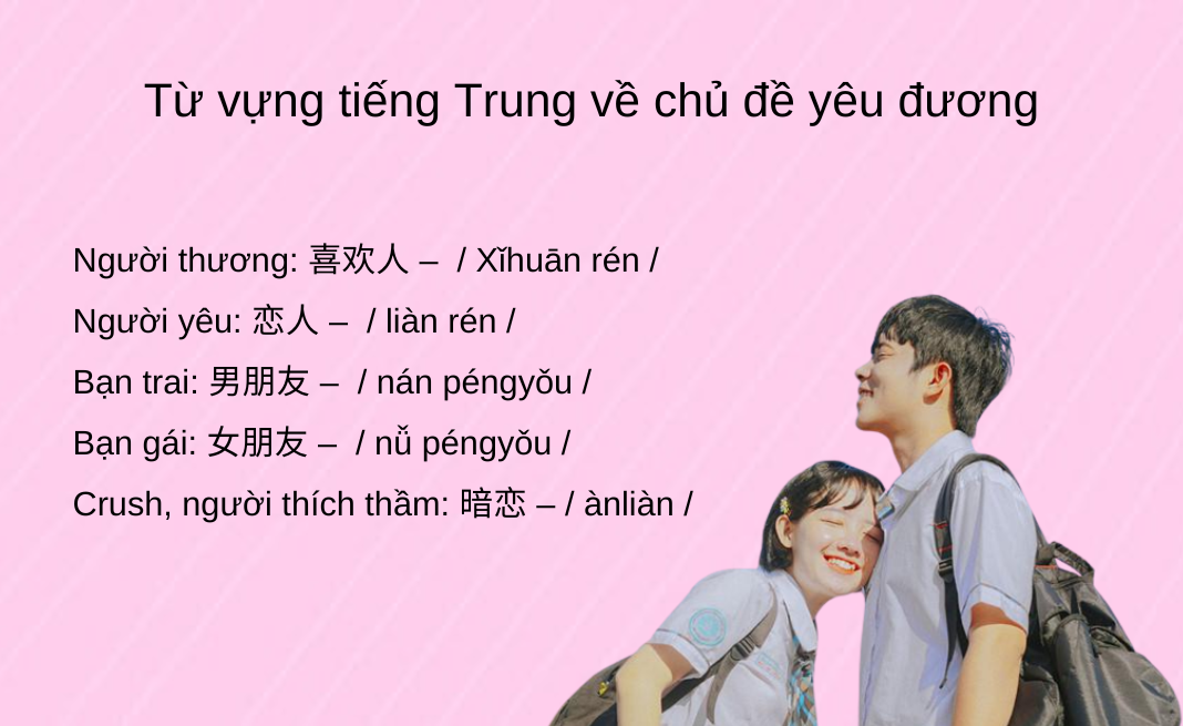 Biệt danh cho người yêu bằng tiếng Trung