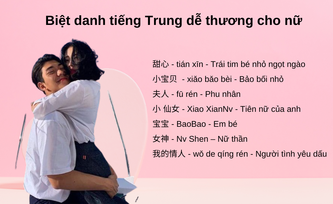 Biệt danh cho người yêu bằng tiếng Trung
