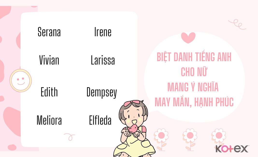 biệt danh tiếng anh hay cho nữ