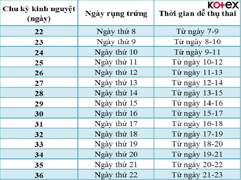 cách tính chu kỳ kinh nguyệt