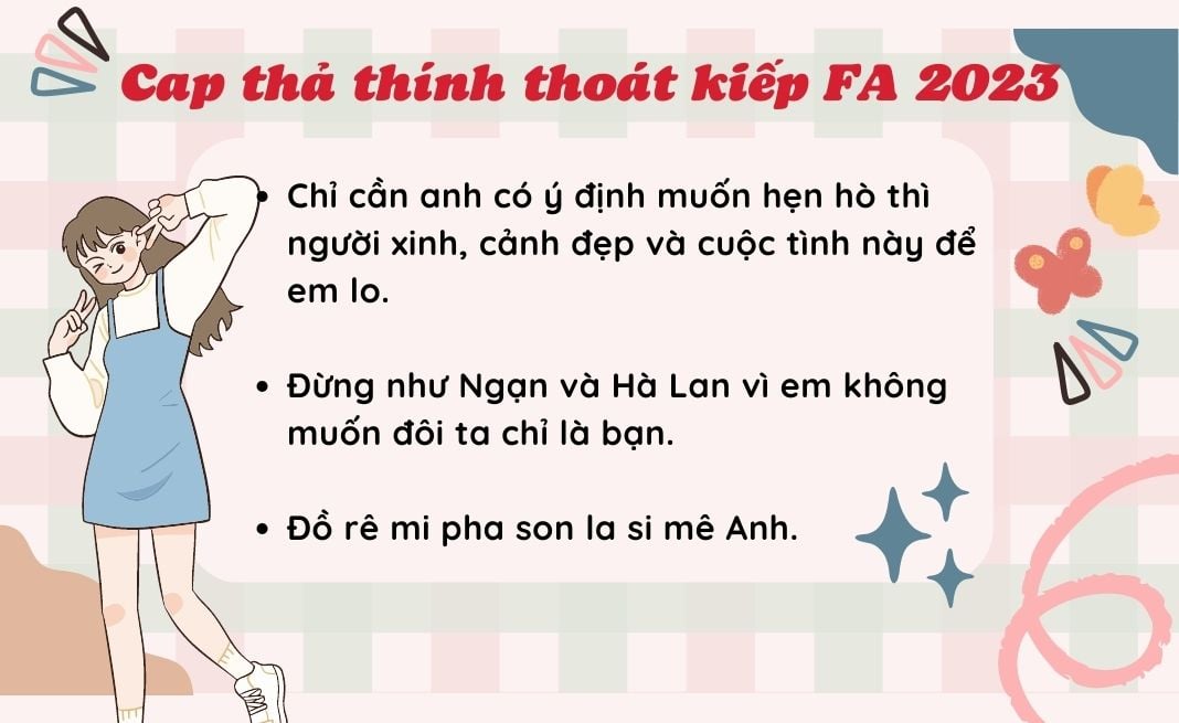 cap thả thính ngắn