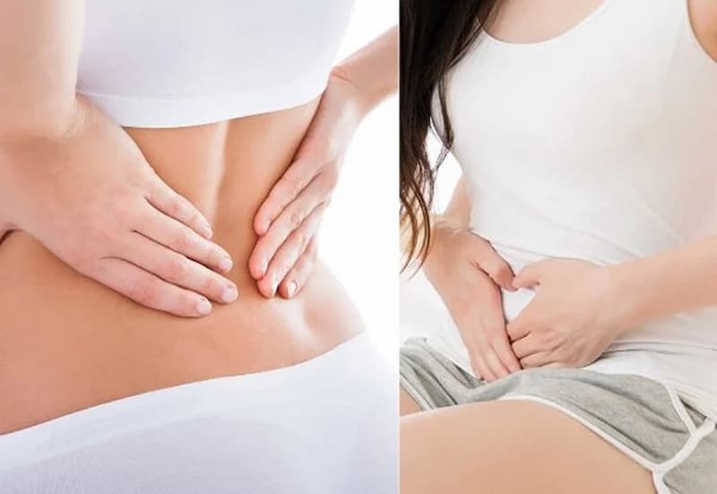 đau bụng dưới và đau lưng nhưng không có kinh