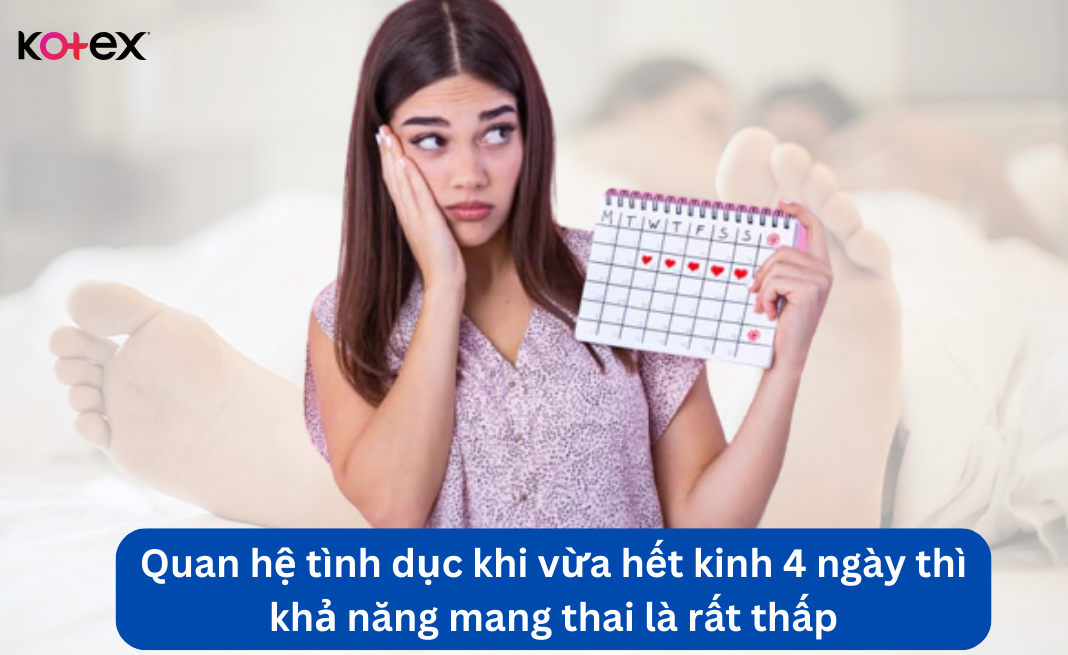 hết kinh 4 ngày quan hệ có thai không