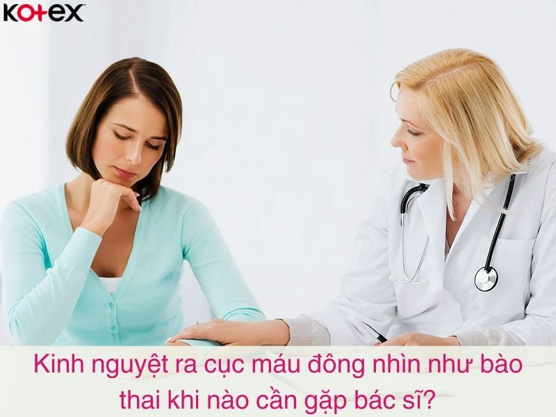 kinh nguyệt ra máu đóng nhìn như bào thai