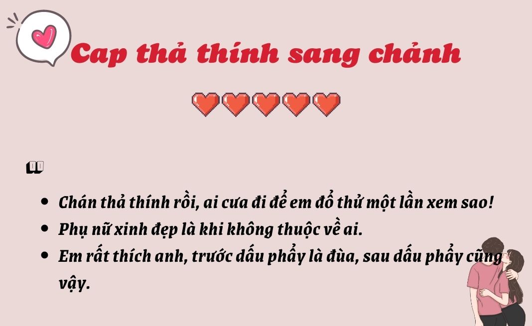 stt thả thính ngọt ngào