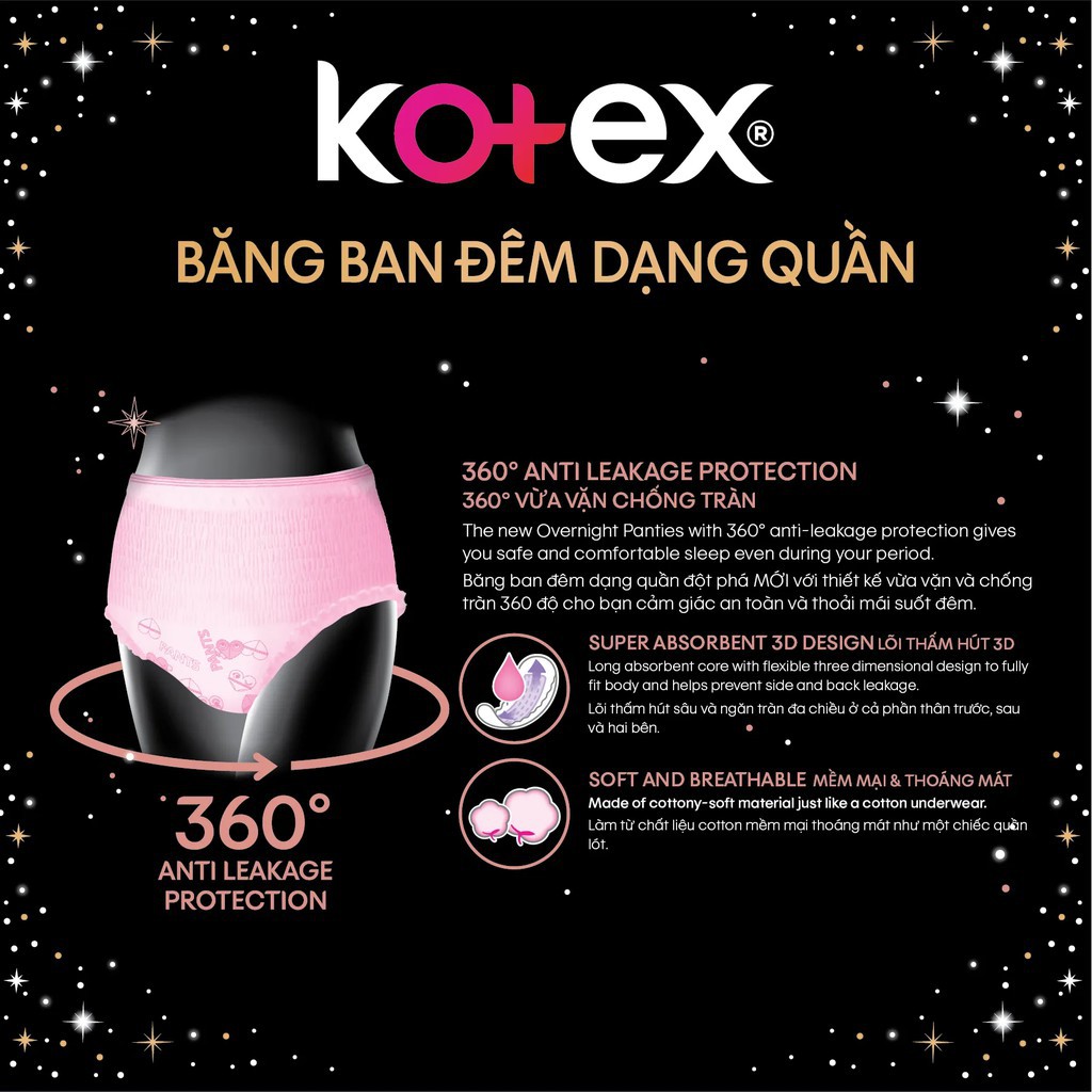 Sử dụng sản phẩm băng quần Kotex giúp bạn vượt qua ngày đèn đỏ