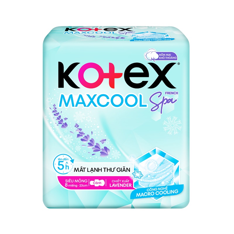 Băng vệ sinh ban ngày Kotex Max Cool French Spa Siêu Mỏng