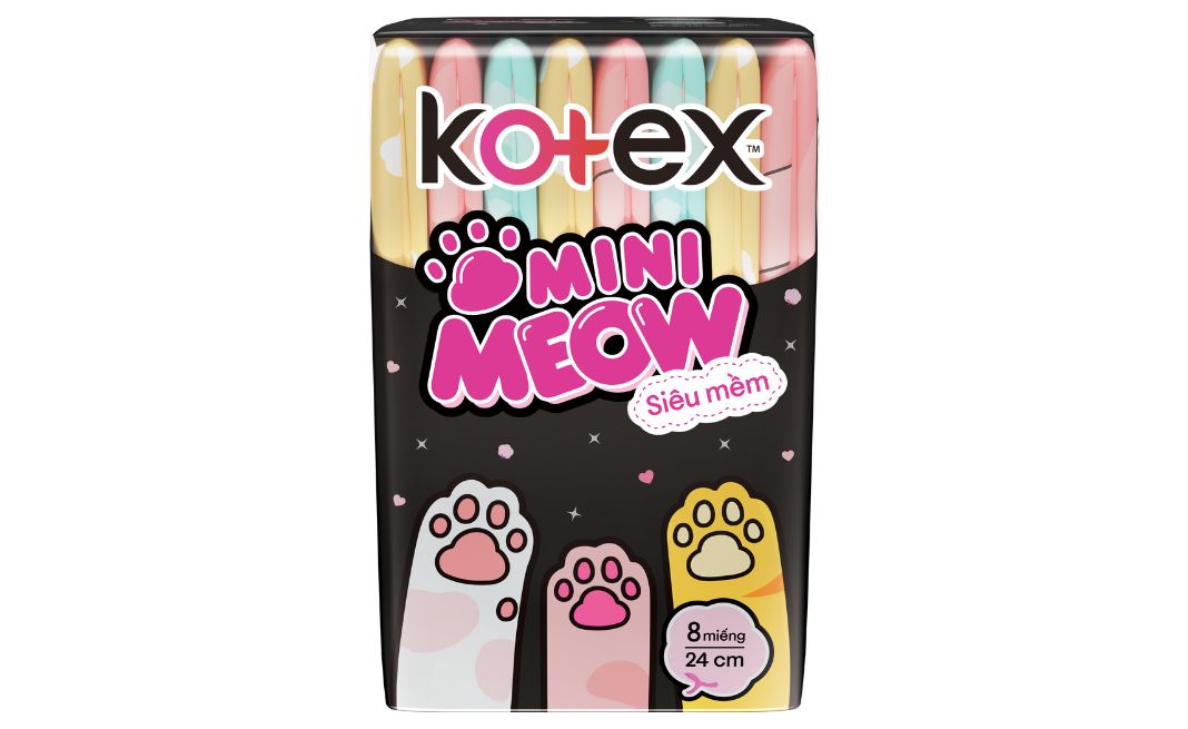 Băng vệ sinh Kotex Mini Meow siêu mềm