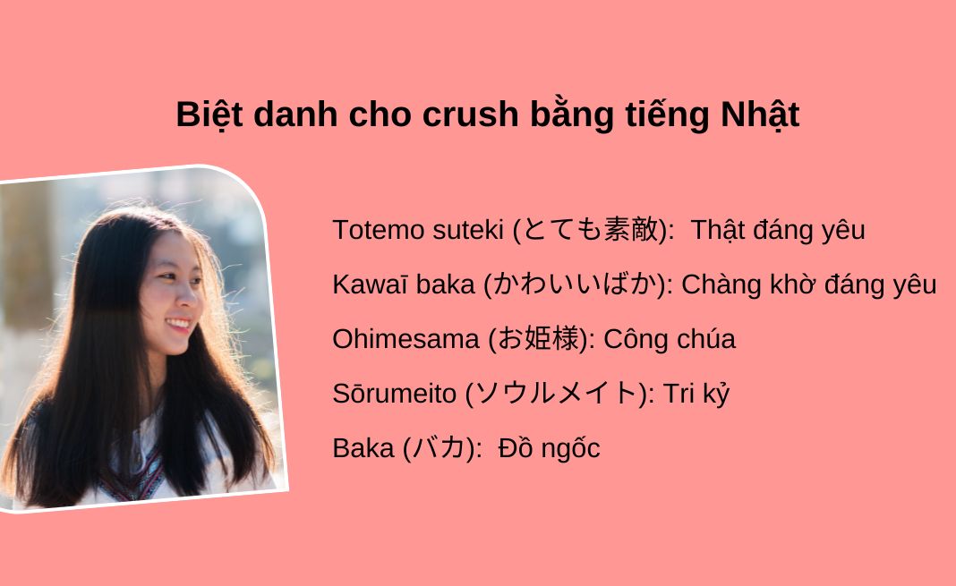 Biệt danh cho crush bằng tiếng Nhật