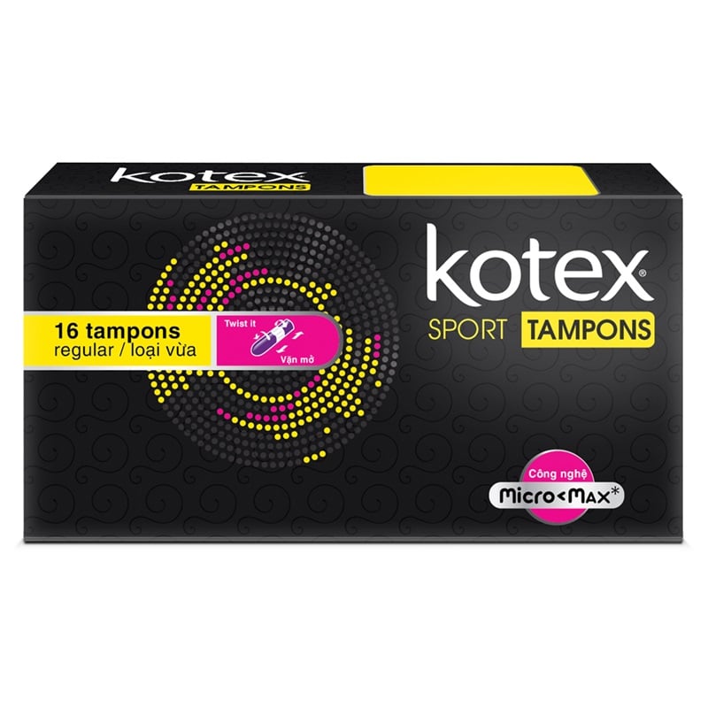 pon Kotex Sport là một trong các loại tampon đang được ưa chuộng nhất 
